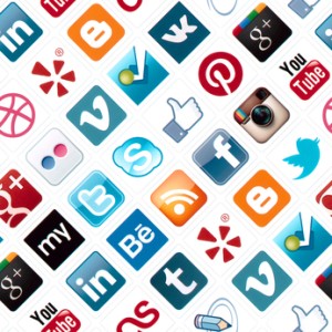Social Media Icons Seamless Pattern